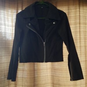 Army green jacket with zippers